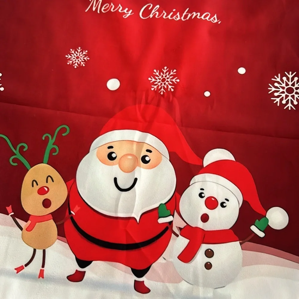 Merry Christmas Pillow case - Santa, Snowmen and  Reindeer NEW